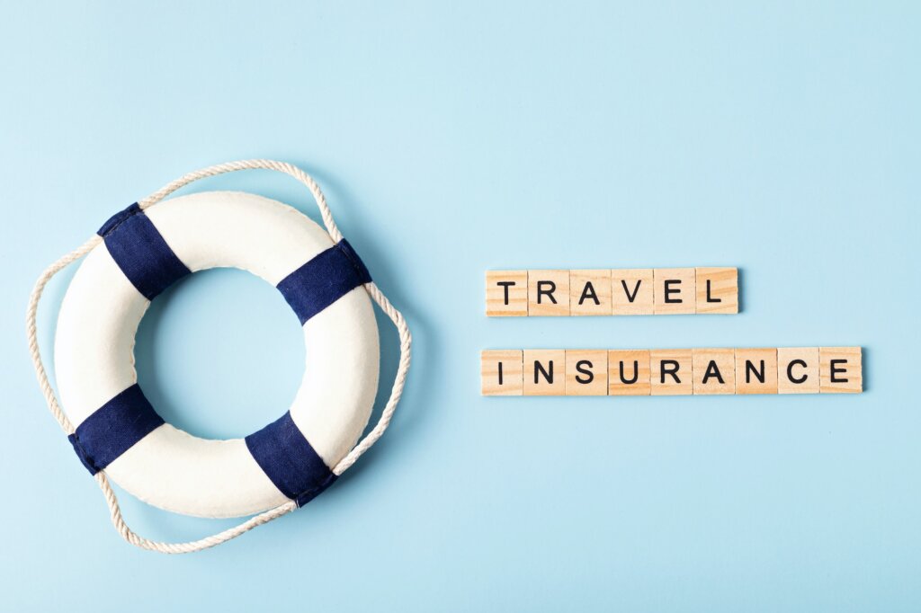 Safe travel, protection tourism insurance concept.